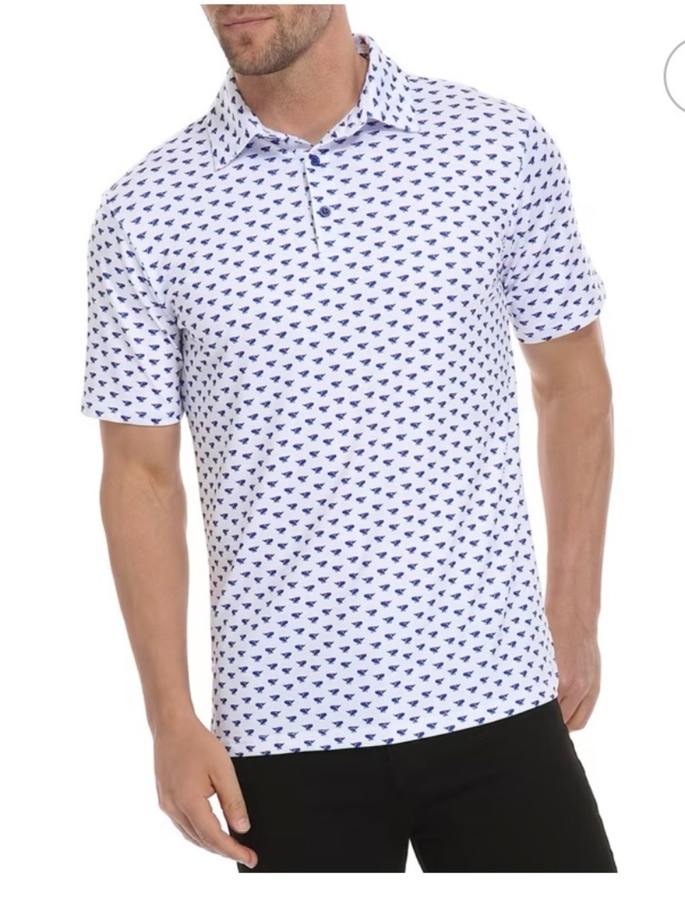 LRD Performance Polo UPF 50 Moisture Wicking Golf  Eagle Print Sz XL